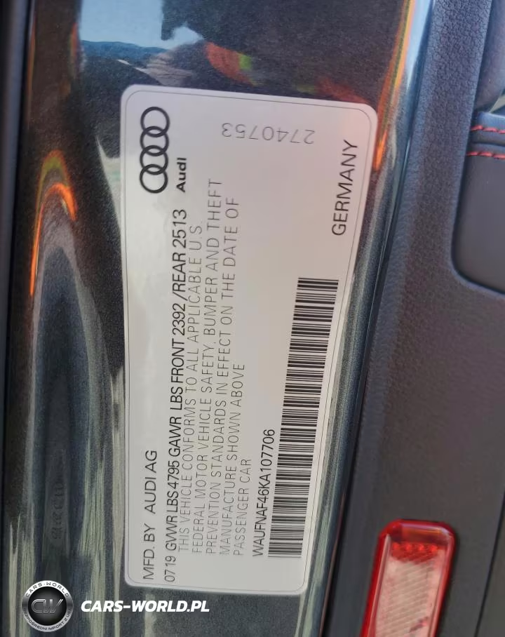 2019 Audi A4 Prestige VIN:WAUFNAF46KA107706 - 12