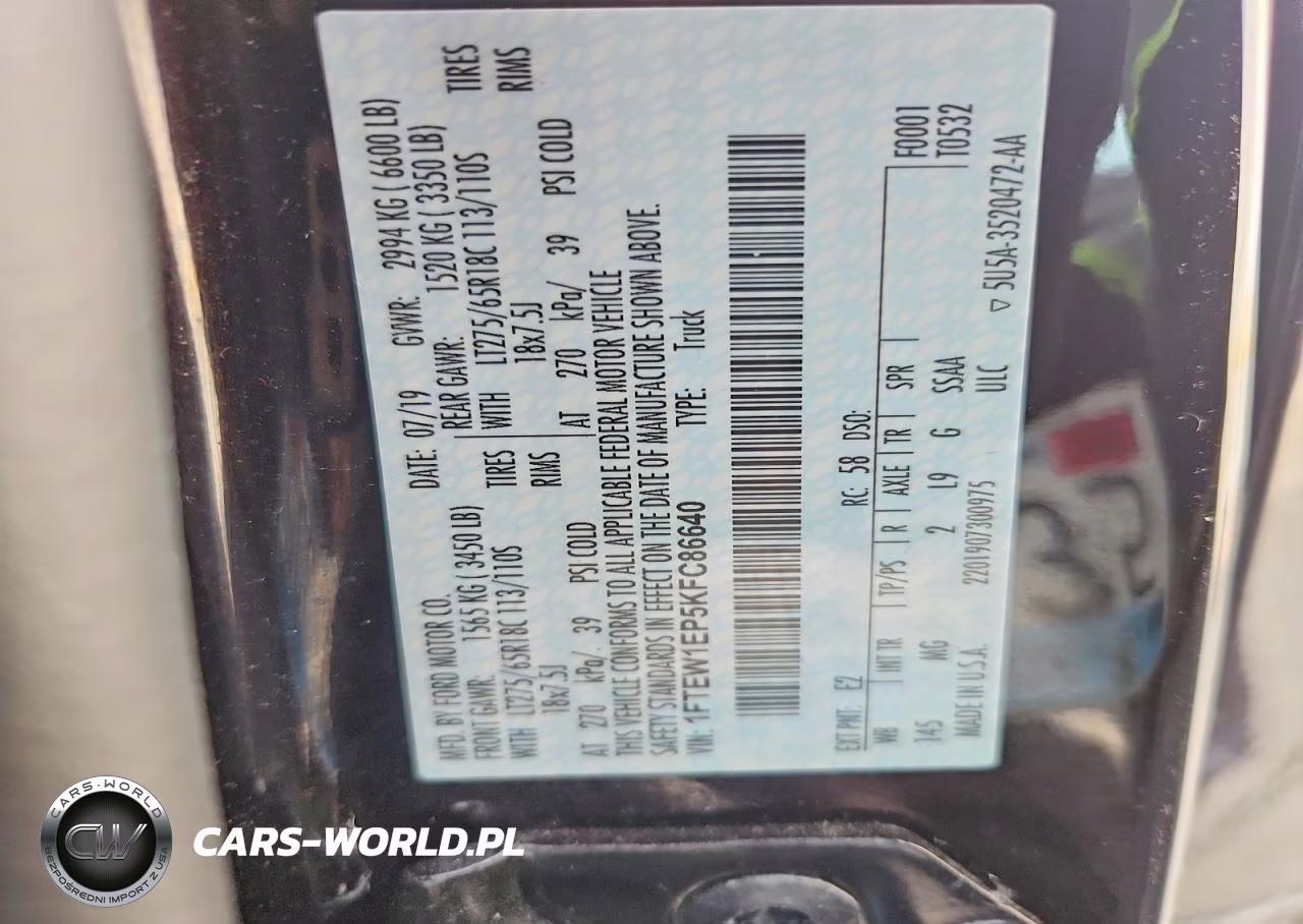 2019 Ford F150 Supercrew VIN:1FTEW1EP5KFC86640 - 12