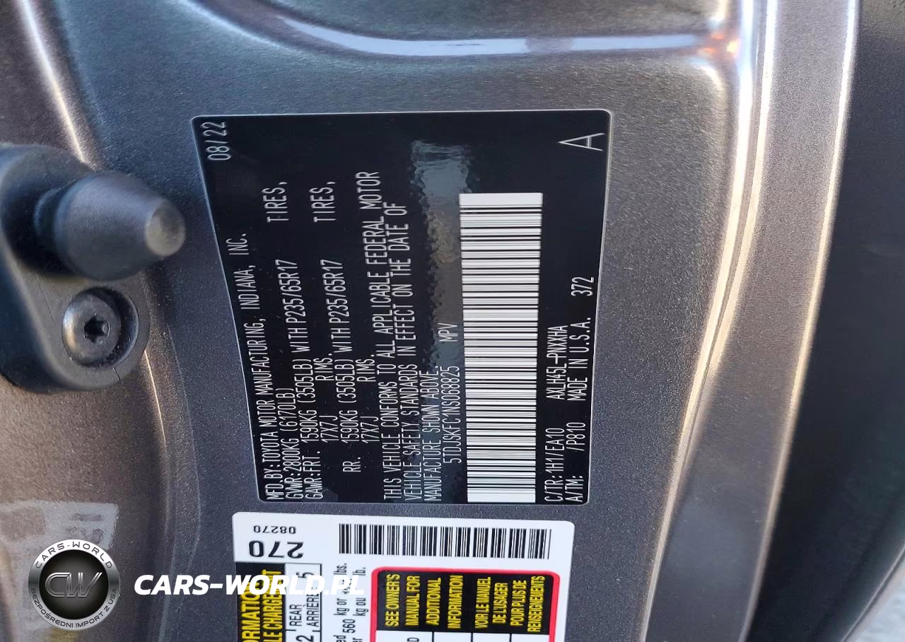 2022 Toyota Sienna Xle 7-Passenger VIN:5TDJSKFC1NS068825 - 13