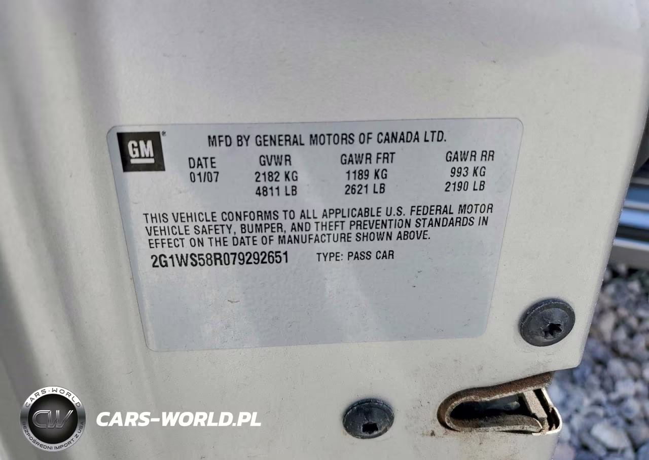 2007 Chevrolet Impala Police VIN:2G1WS58R079292651 - 12