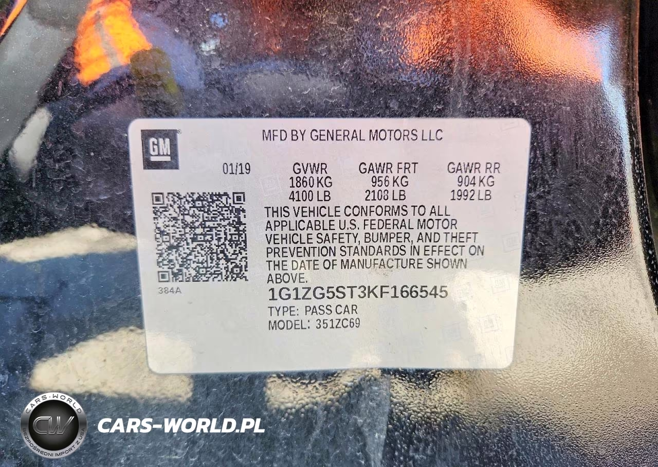 2019 Chevrolet Malibu Rs VIN:1G1ZG5ST3KF166545 - 12