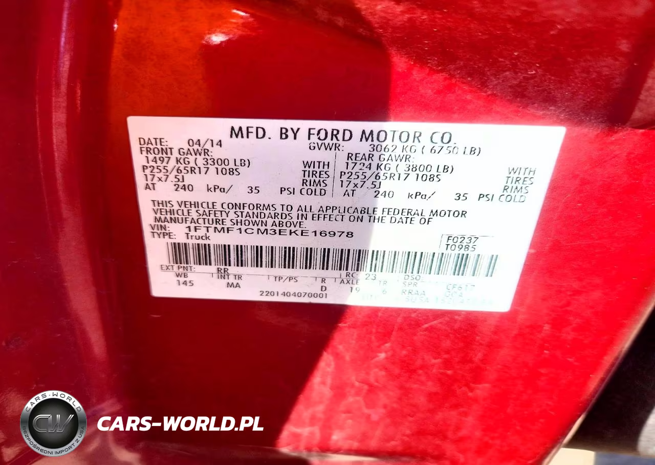 2014 Ford F150 VIN:1FTMF1CM3EKE16978 - 12