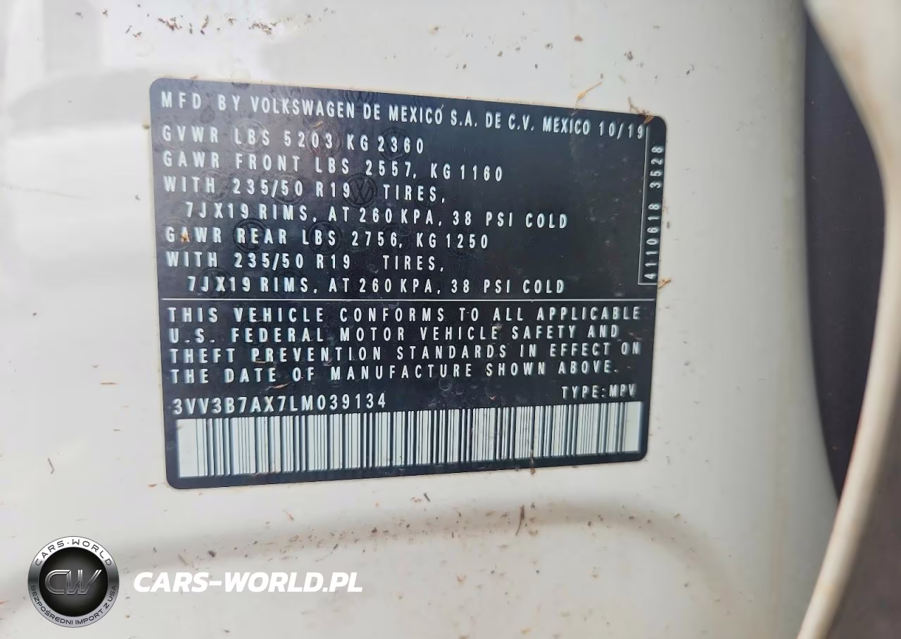 2020 Volkswagen Tiguan Se VIN:3VV3B7AX7LM039134 - 12
