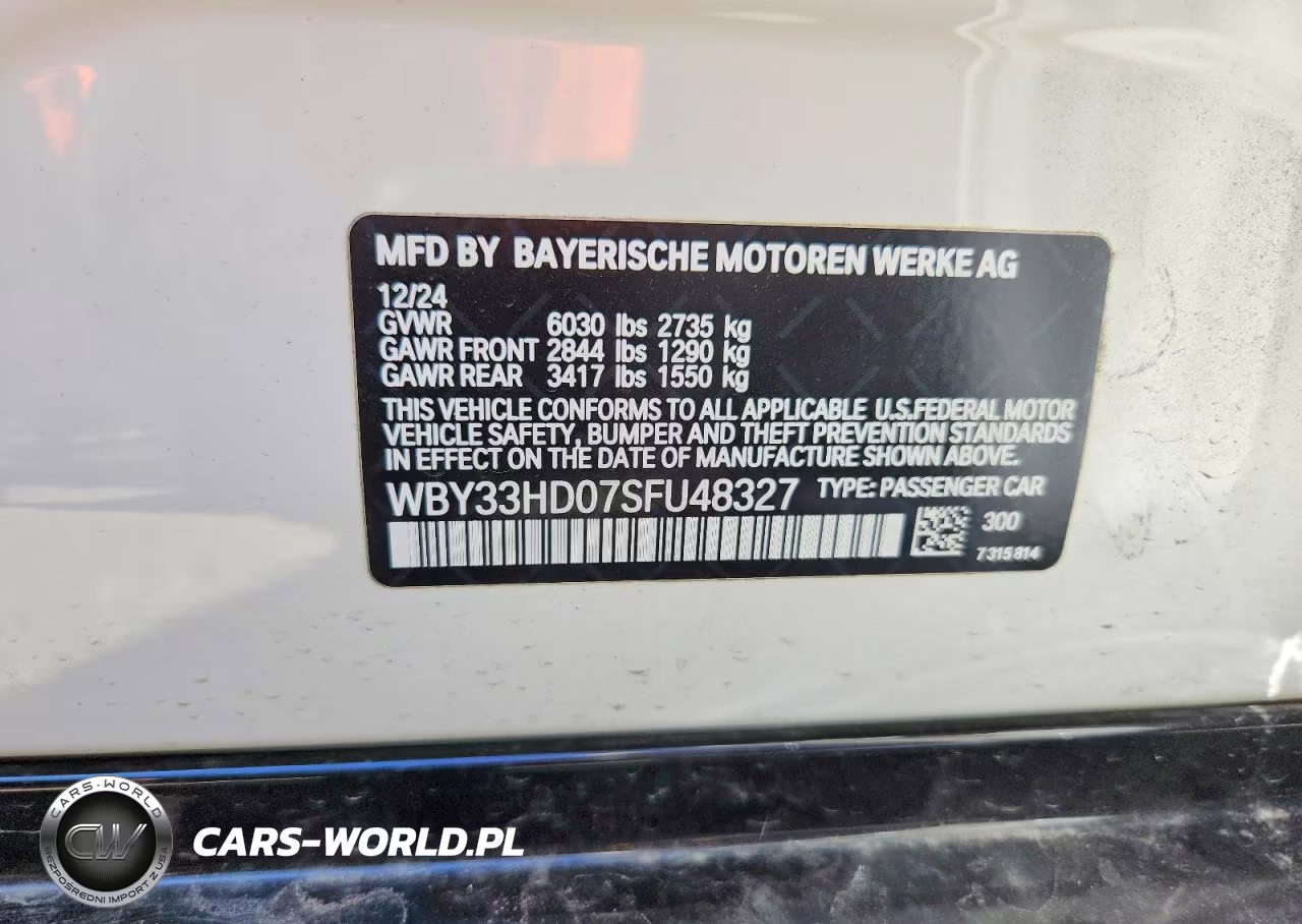 2025 BMW I4 M50 VIN:WBY33HD07SFU48327 - 12