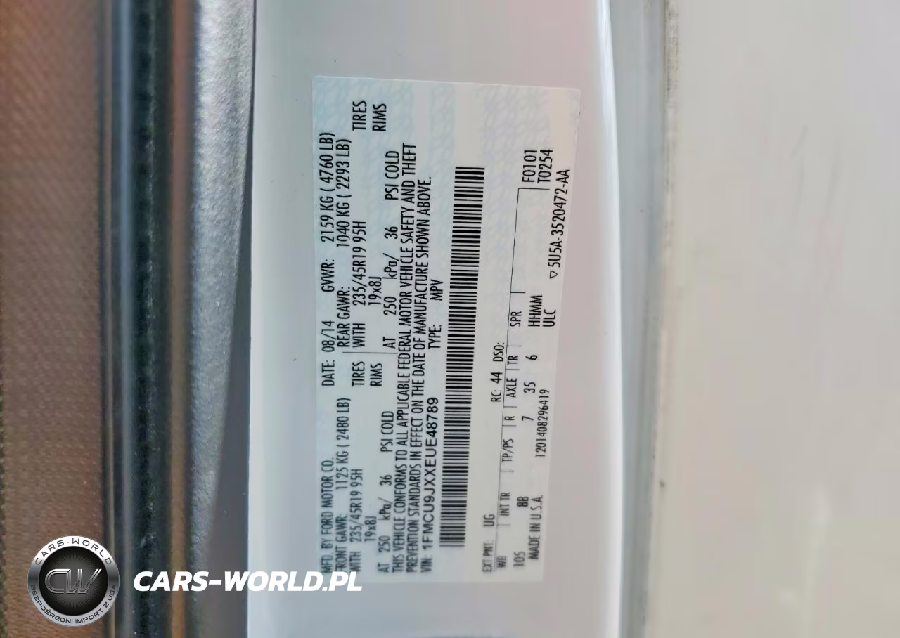 2014 Ford Escape Titanium VIN:1FMCU9JXXEUE48789 - 13