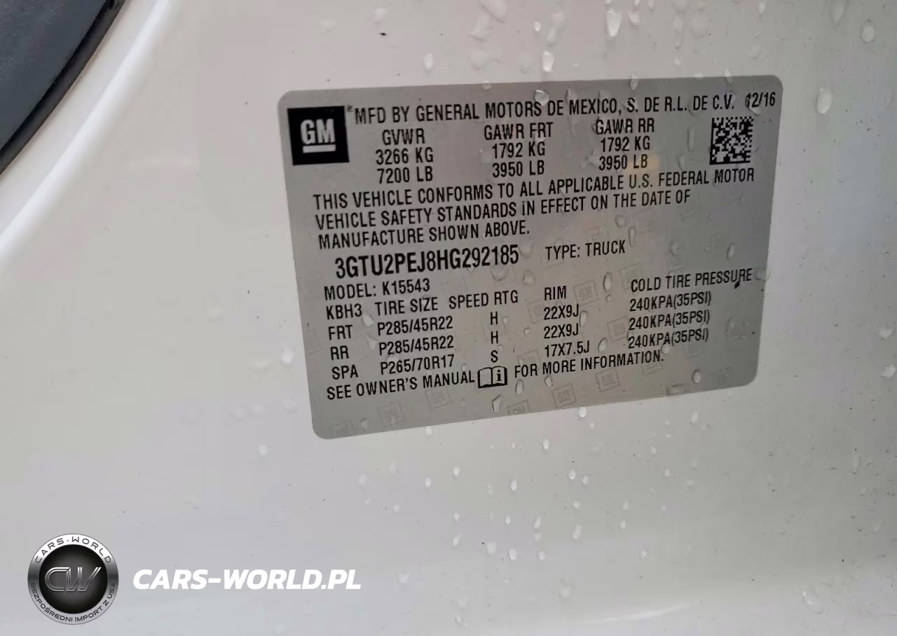 2017 GMC Sierra K1500 Denali VIN:3GTU2PEJ8HG292185 - 12