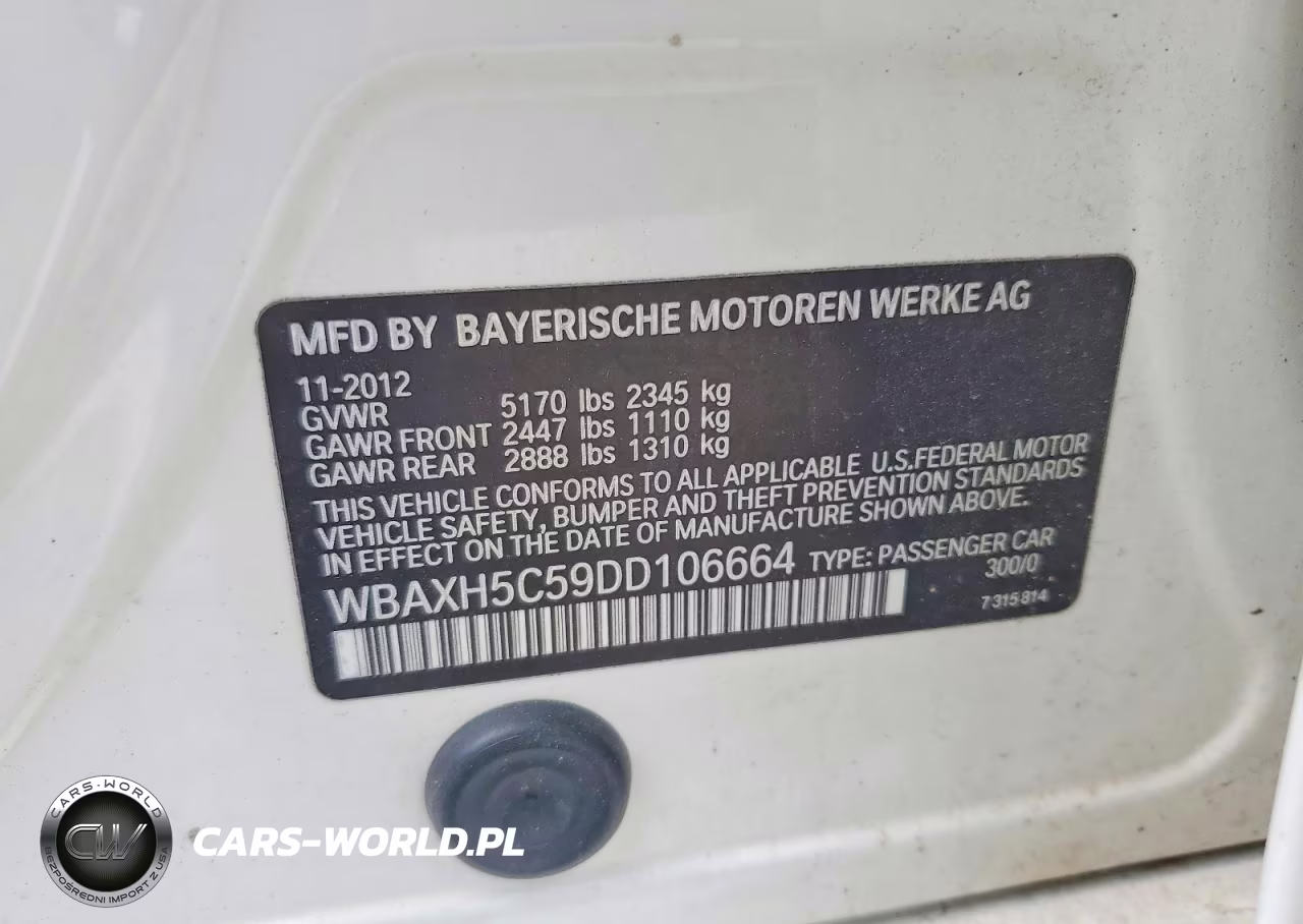 2013 BMW 528 Xi VIN:WBAXH5C59DD106664 - 12