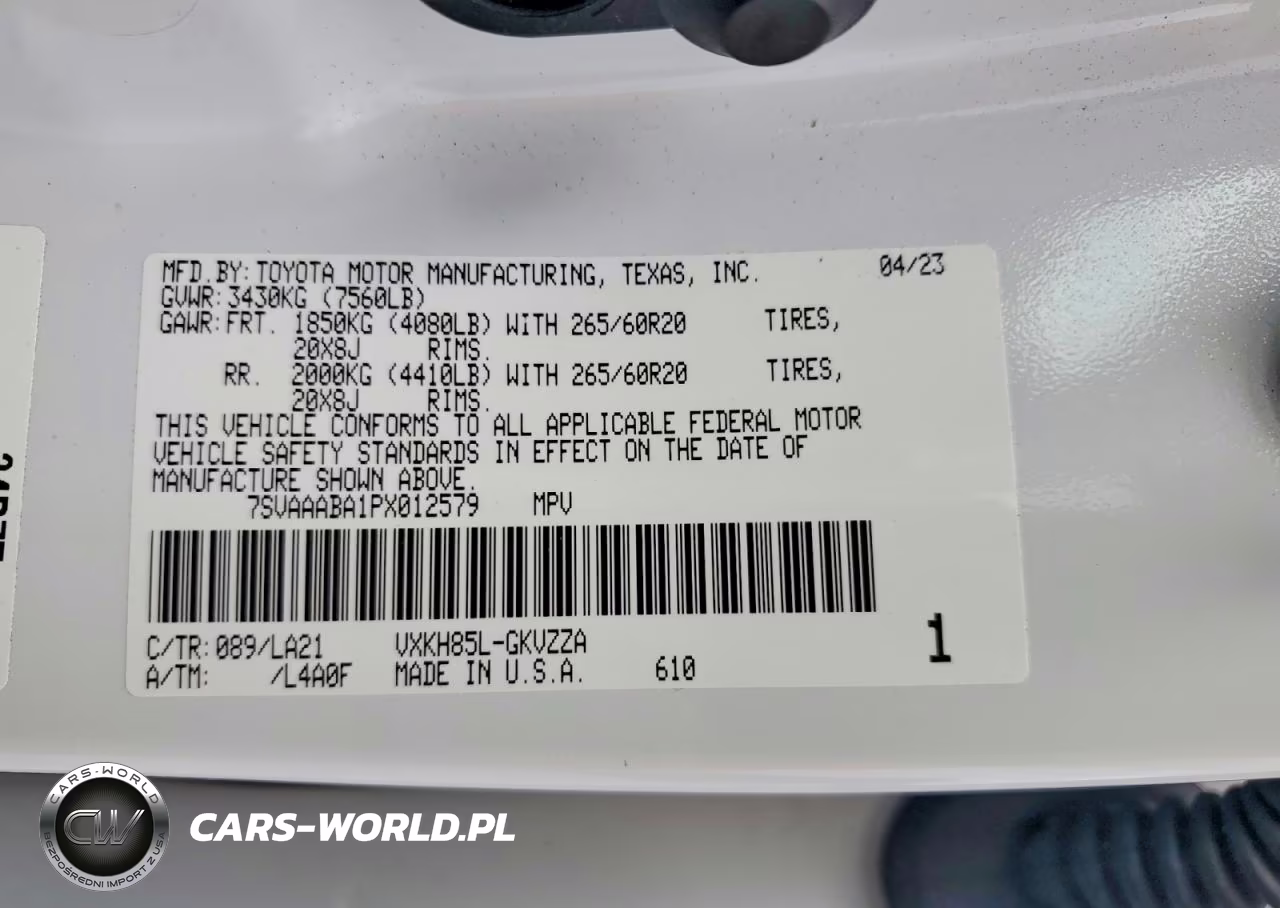 2023 Toyota Sequoia Platinum VIN:7SVAAABA1PX012579 - 12