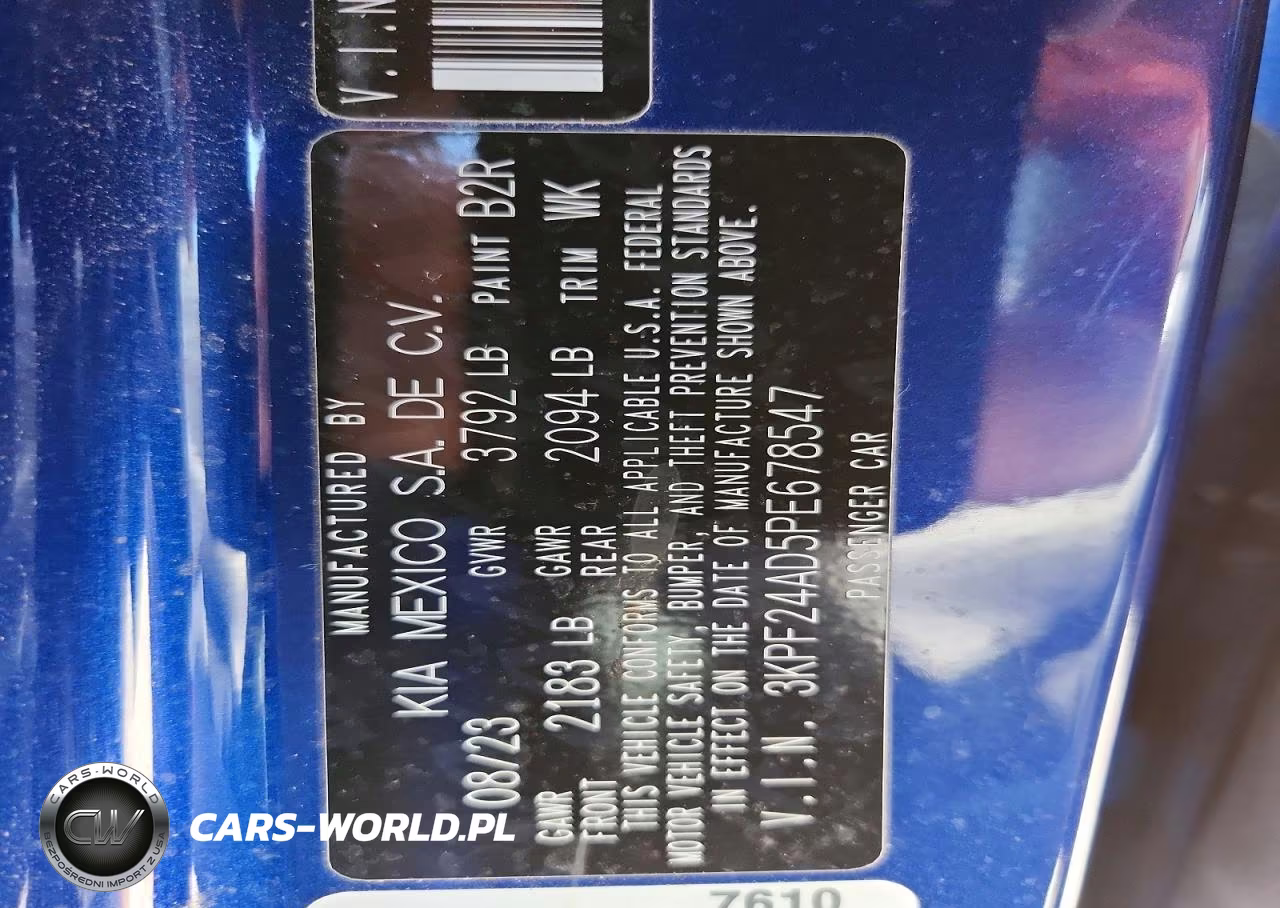 2023 Kia Forte Lxs VIN:3KPF24AD5PE678547 - 12