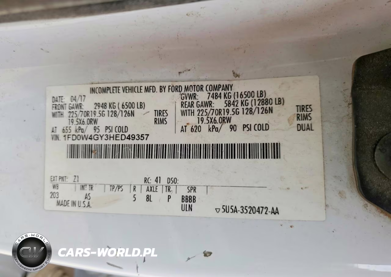 2017 Ford F450 Super Duty VIN:1FD0W4GY3HED49357 - 12
