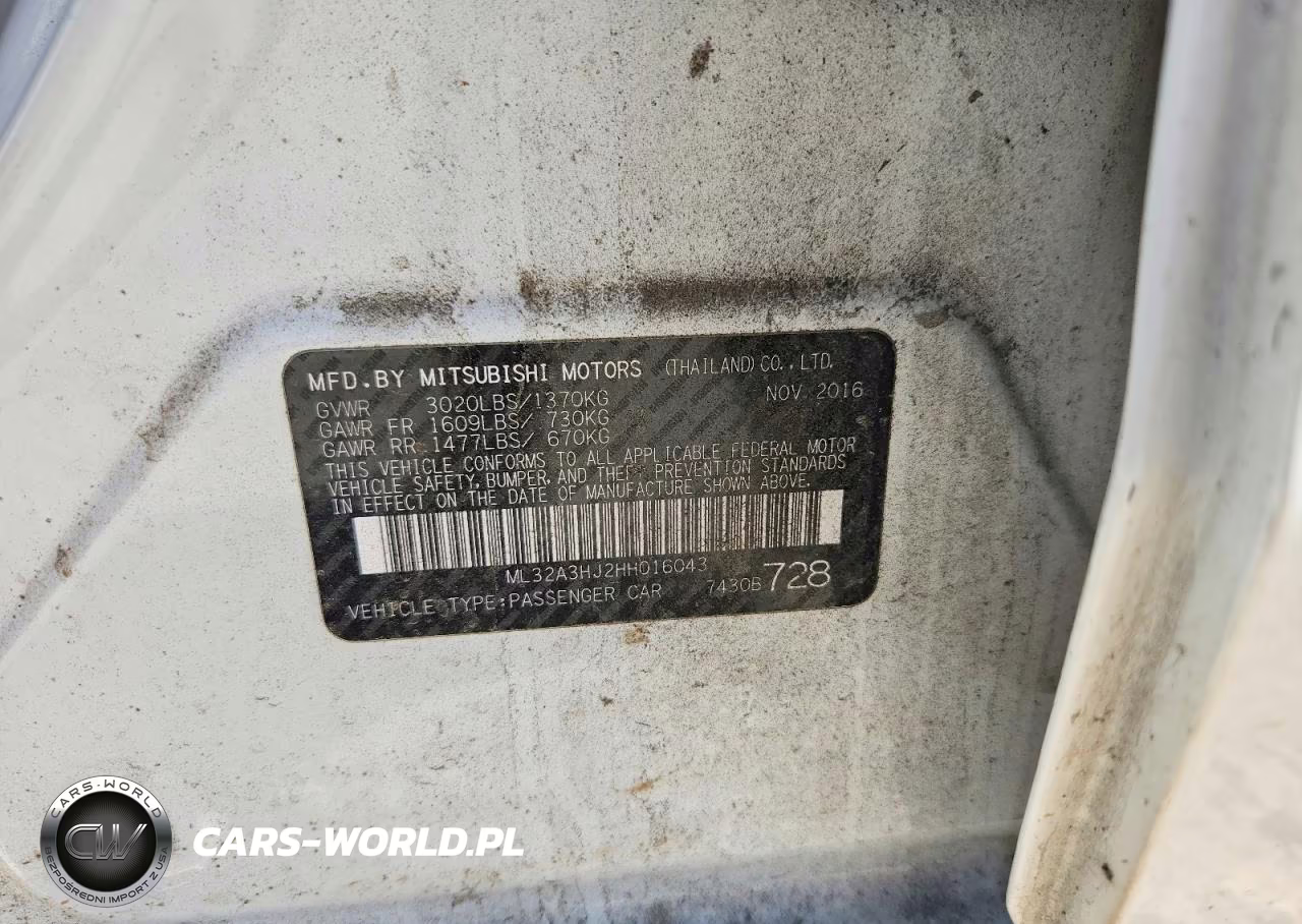 2017 Mitsubishi Mirage Es VIN:ML32A3HJ2HH016043 - 12