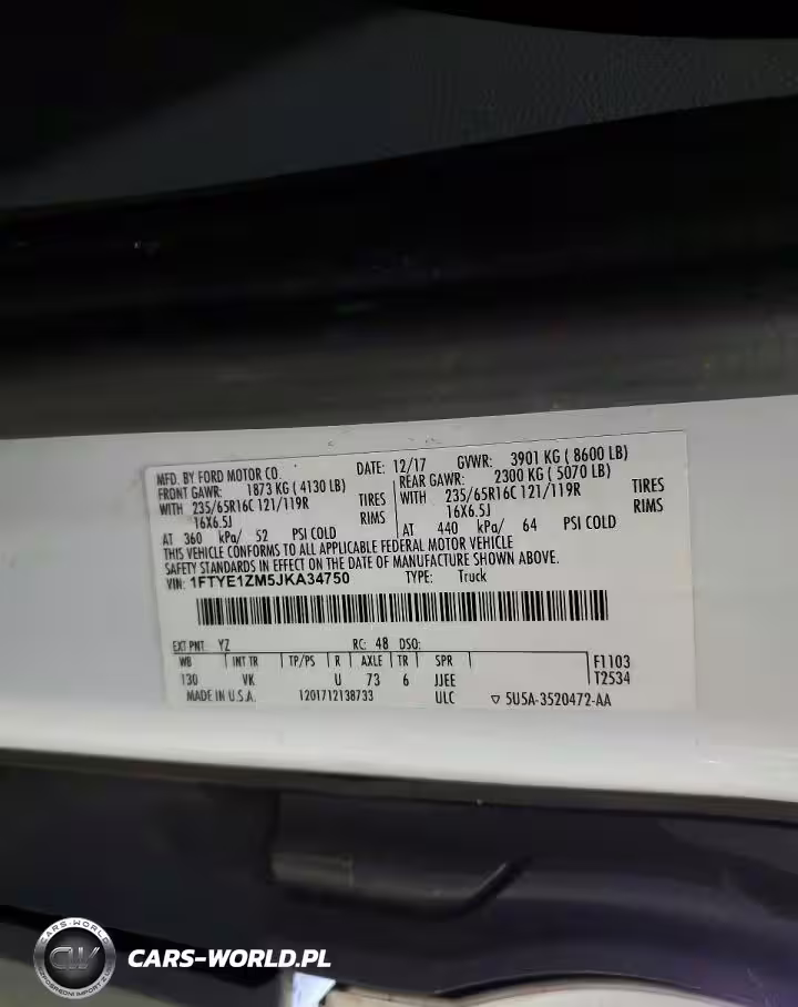 2018 Ford Transit T-150 VIN:1FTYE1ZM5JKA34750 - 13