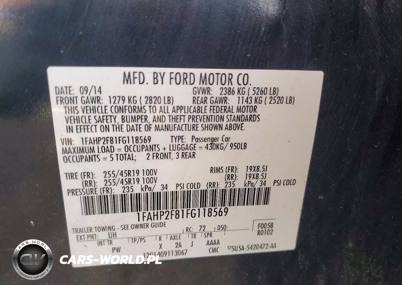 2015 Ford Taurus Limited VIN:1FAHP2F81FG118569 - 12