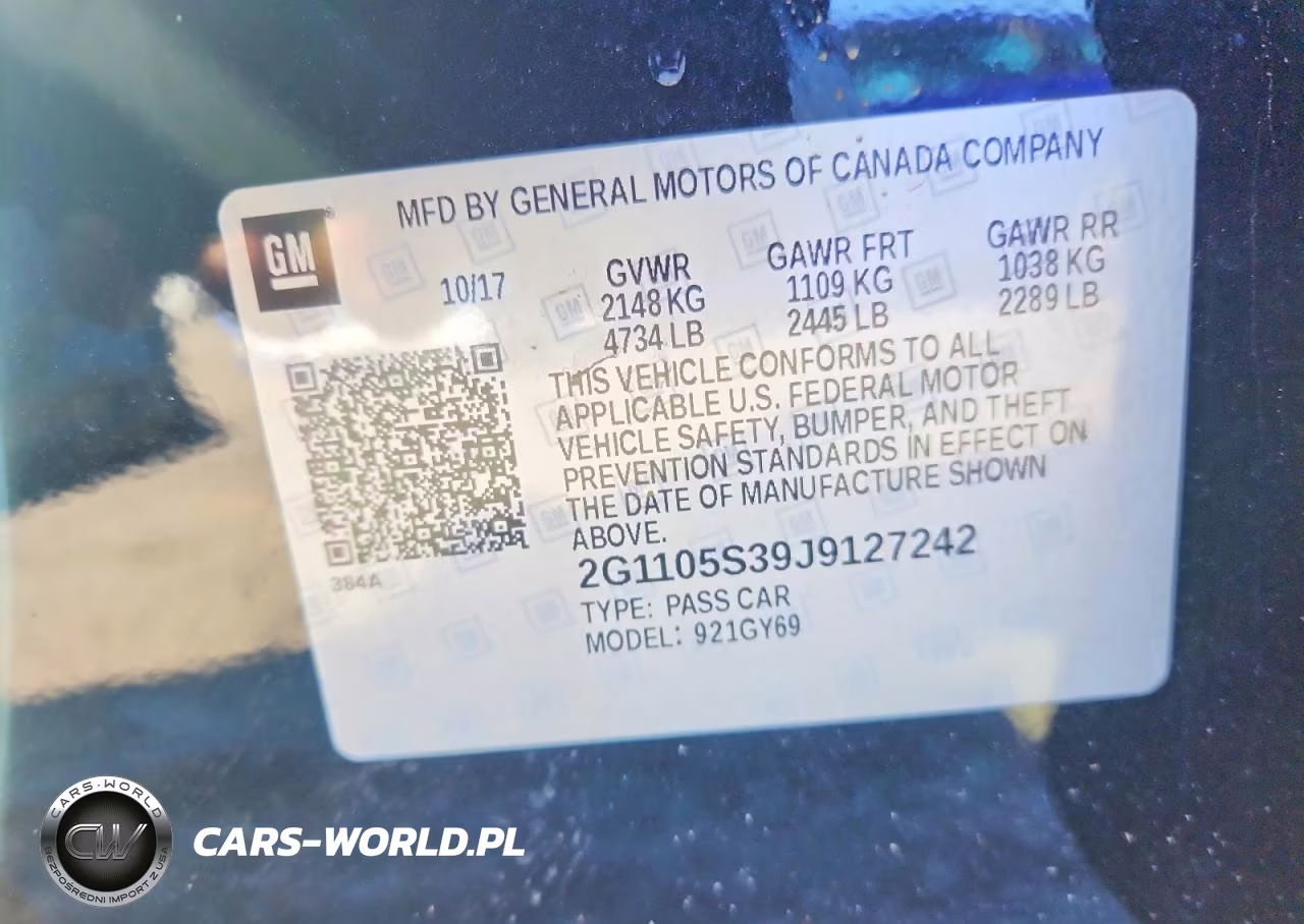 2018 Chevrolet Impala Lt VIN:2G1105S39J9127242 - 12