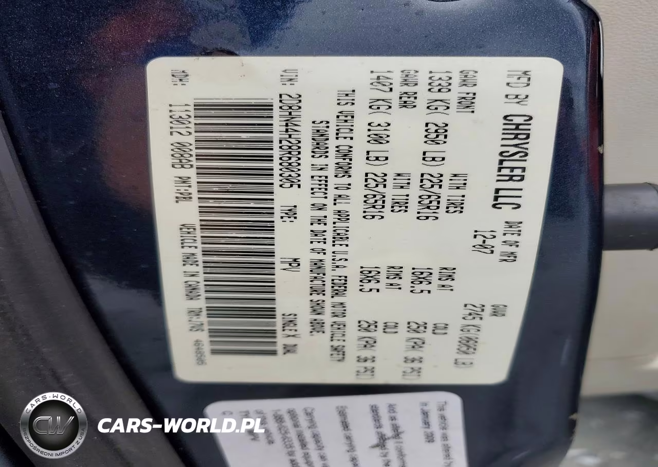 2008 Dodge Grand Caravan Se VIN:2D8HN44H28R680305 - 13