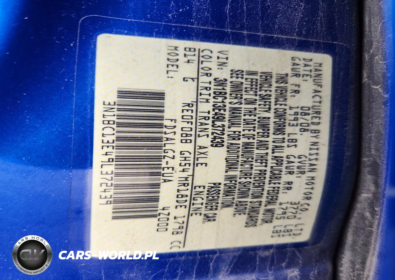 2009 Nissan Versa 1.8 S VIN:3N1BC13E49L372439 - 13