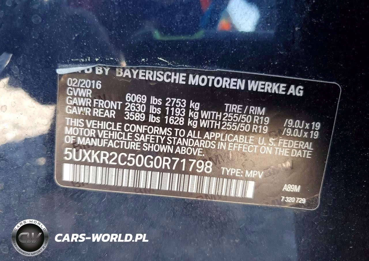2016 BMW X5 Sdrive35I VIN:5UXKR2C50G0R71798 - 13