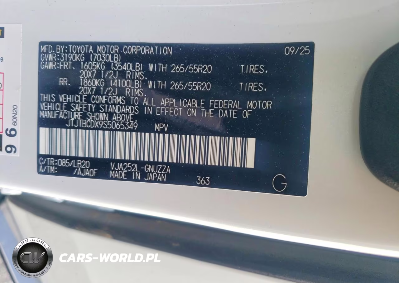 2025 Lexus Gx 550 Premium+ VIN:JTJTBCDX9S5065349 - 13