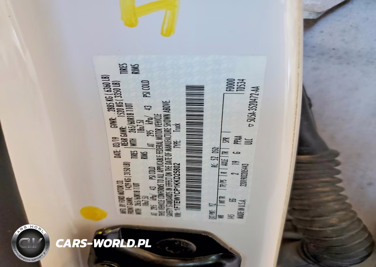 2019 Ford F150 Supercrew VIN:1FTEW1CP1KKD25802 - 12