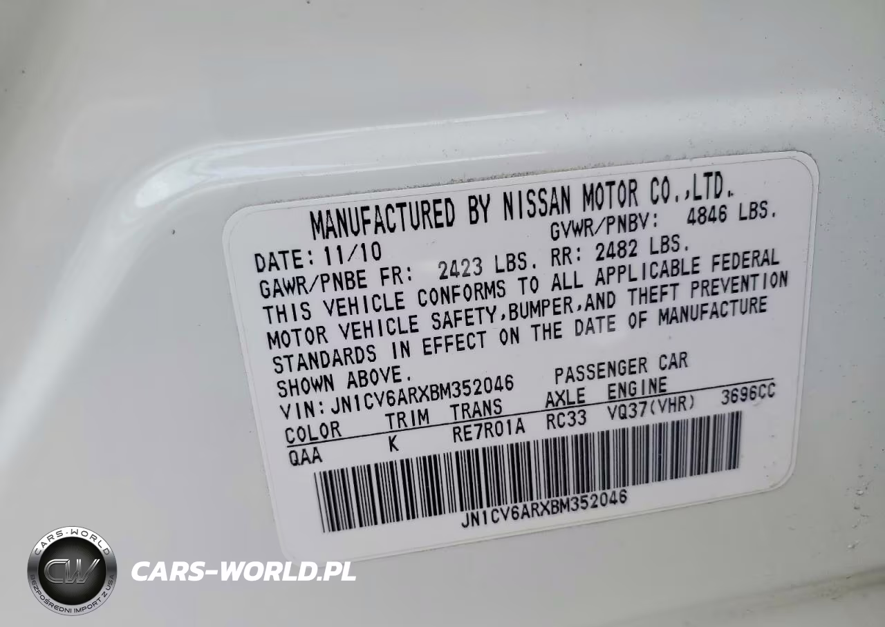 2011 Infiniti G37 Sedan X VIN:JN1CV6ARXBM352046 - 12