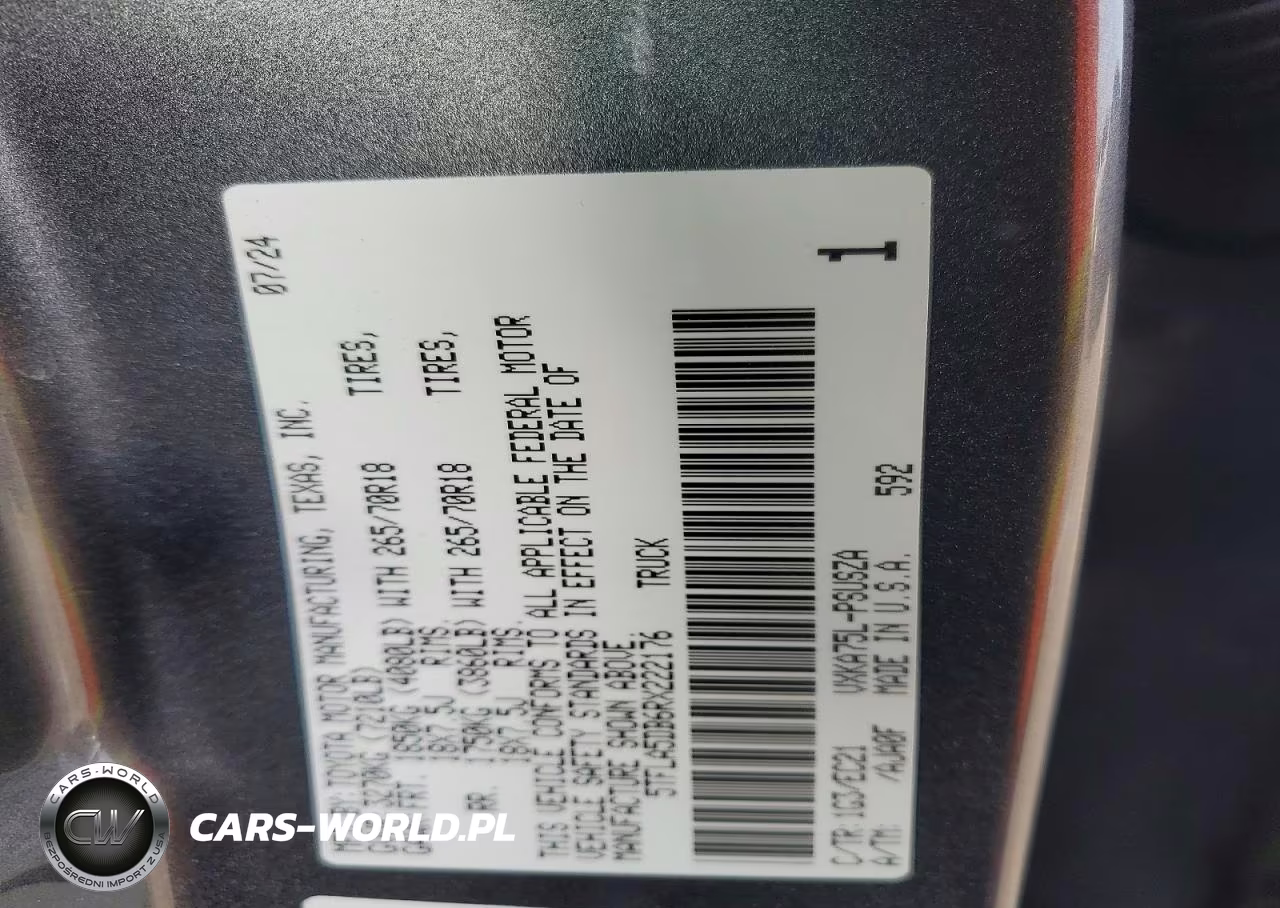 2024 Toyota Tundra Sr5 VIN:5TFLA5DB6RX222176 - 12