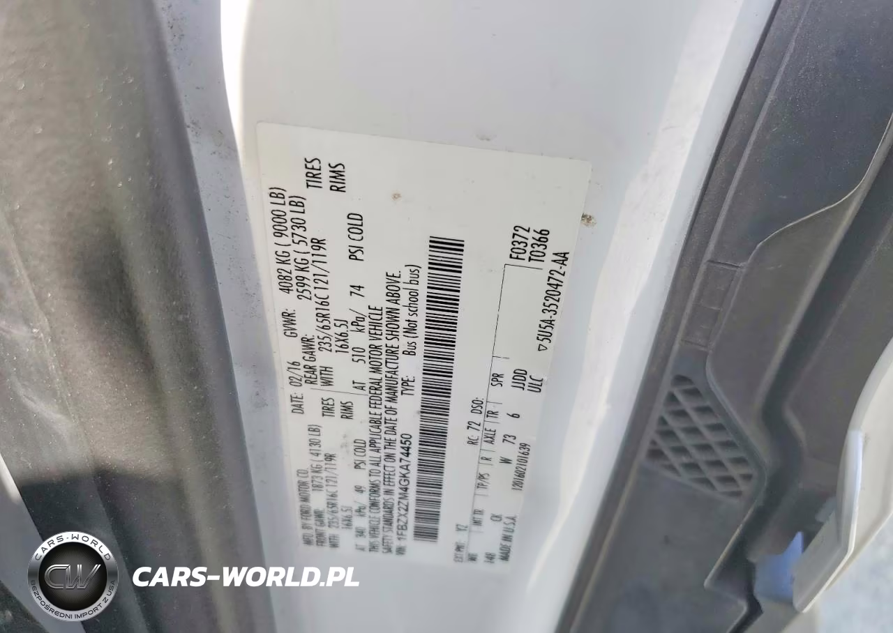 2016 Ford Transit T-350 VIN:1FBZX2ZM4GKA74450 - 13