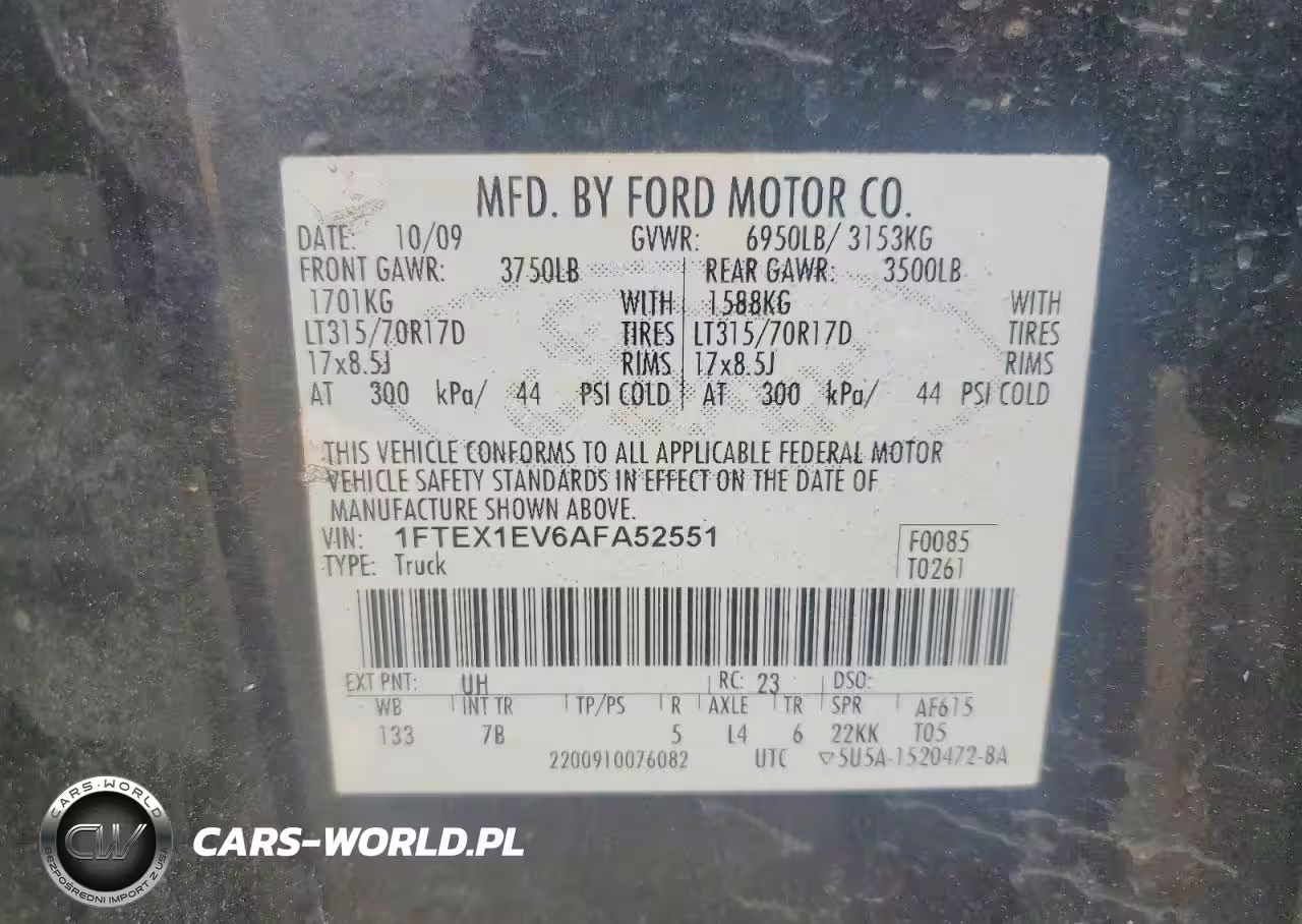 2010 Ford F150 Super Cab VIN:1FTEX1EV6AFA52551 - 12