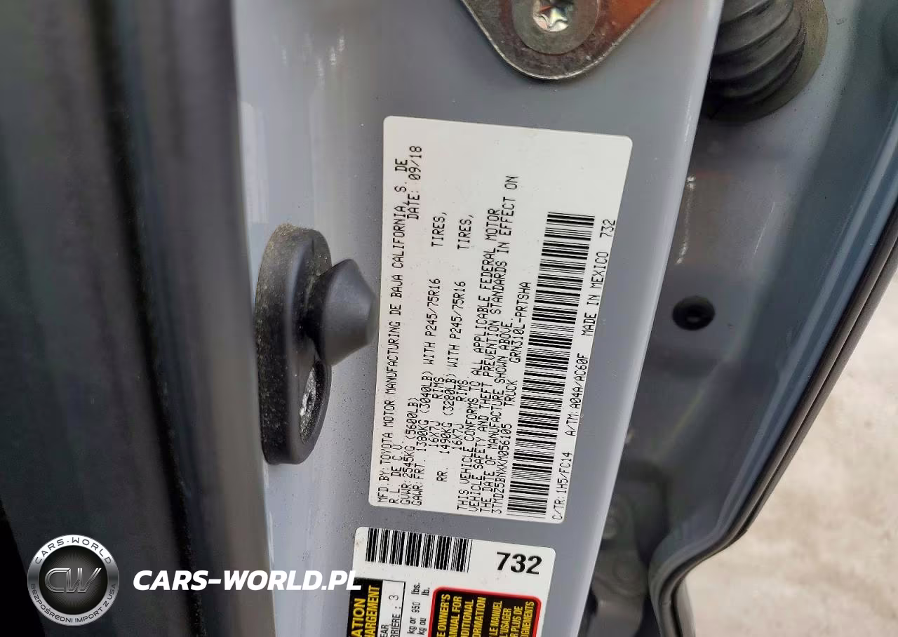 2019 Toyota Tacoma Sr5 V6 VIN:3TMDZ5BNXKM056105 - 13