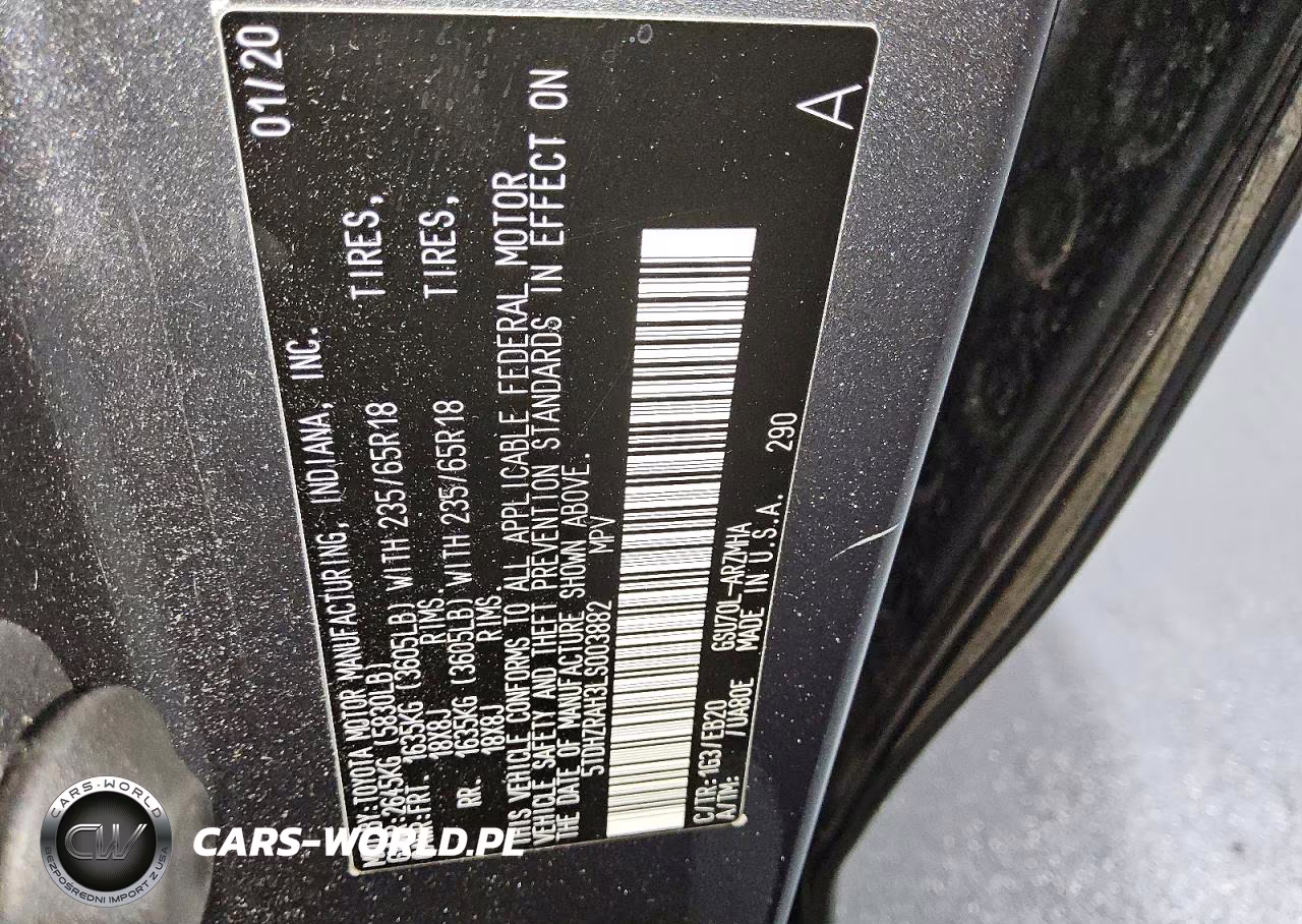 2020 Toyota Highlander Xle VIN:5TDHZRAH3LS003882 - 13