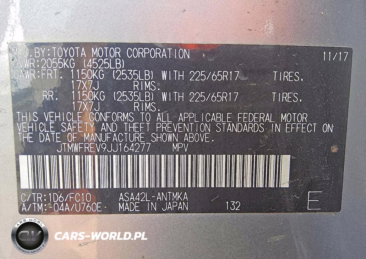 2018 Toyota Rav4 Xle VIN:JTMWFREV9JJ164277 - 13