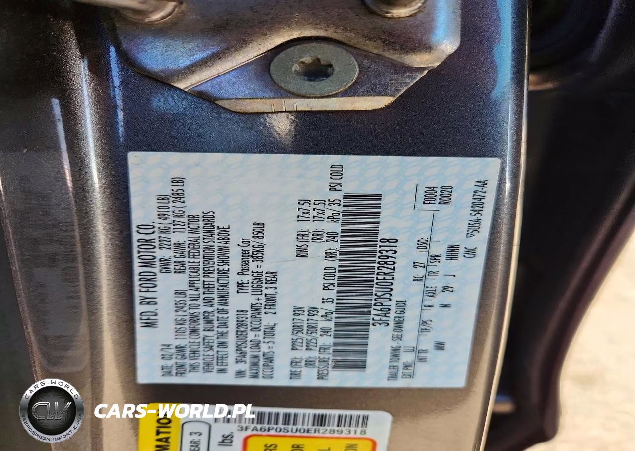 2014 Ford Fusion Titanium Phev VIN:3FA6P0SU0ER289318 - 12