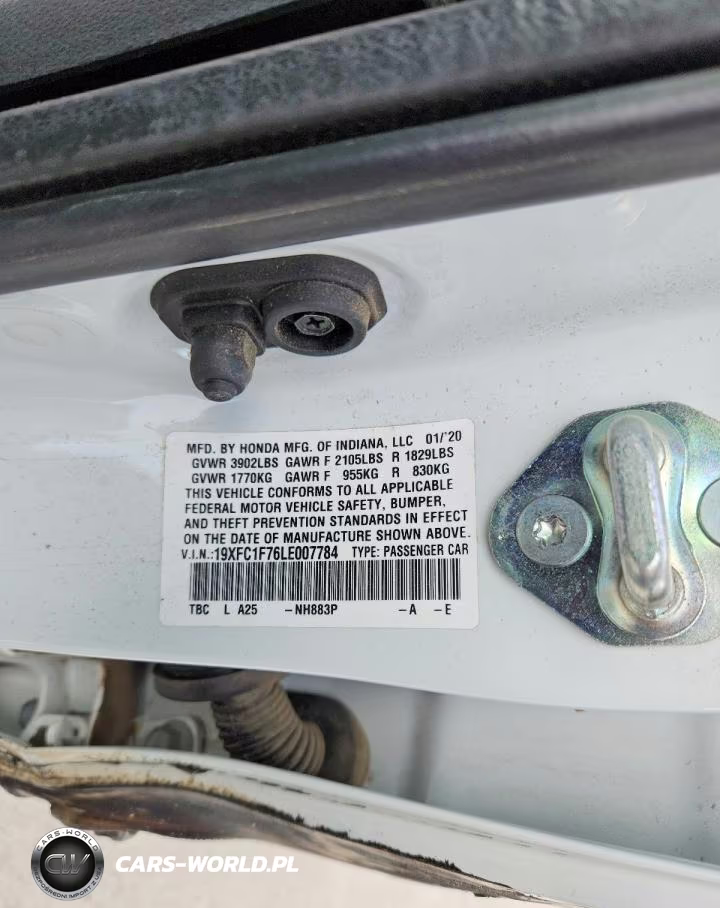 2020 Honda Civic Exl VIN:19XFC1F76LE007784 - 12