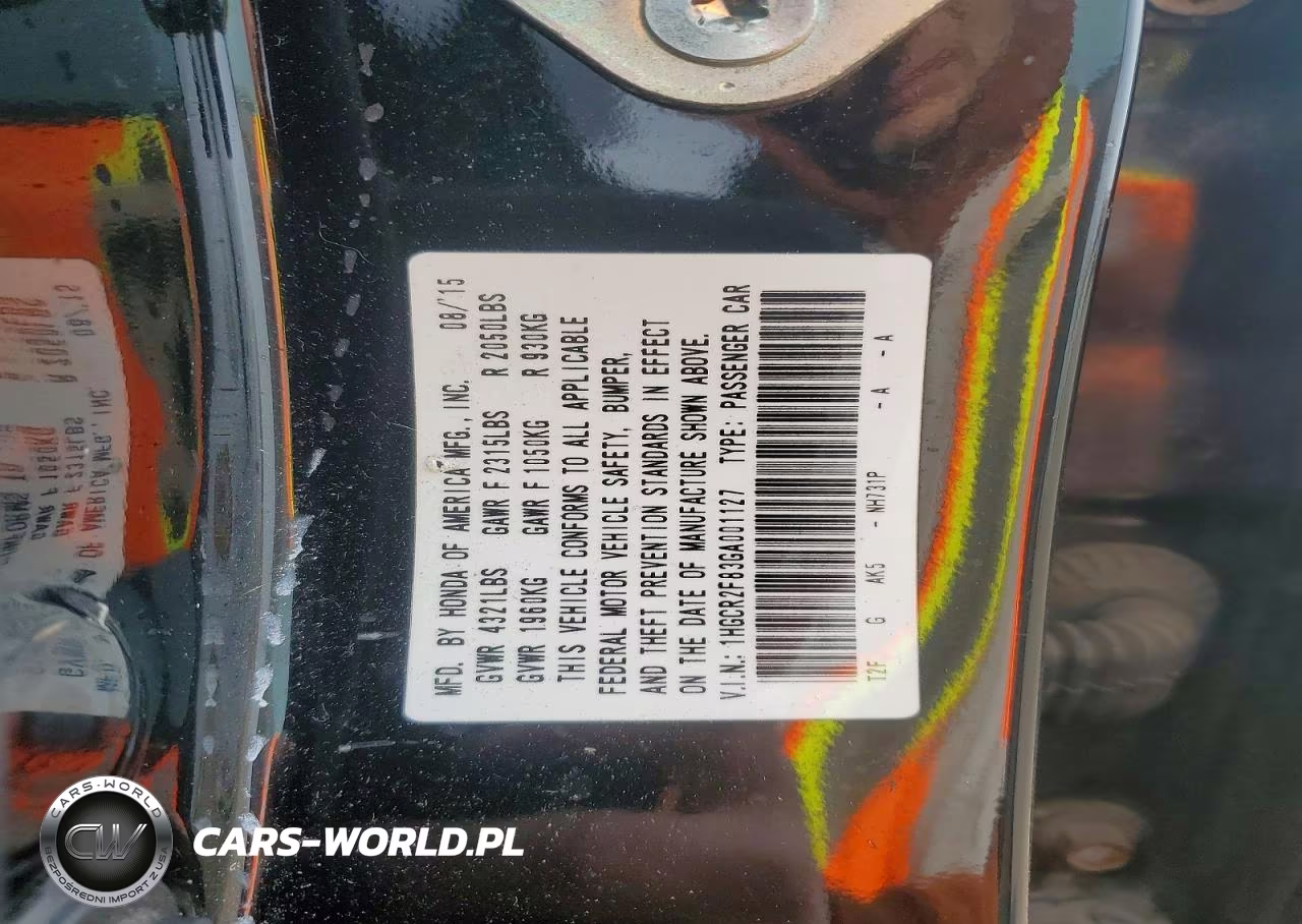 2016 Honda Accord Exl VIN:1HGCR2F83GA001127 - 12