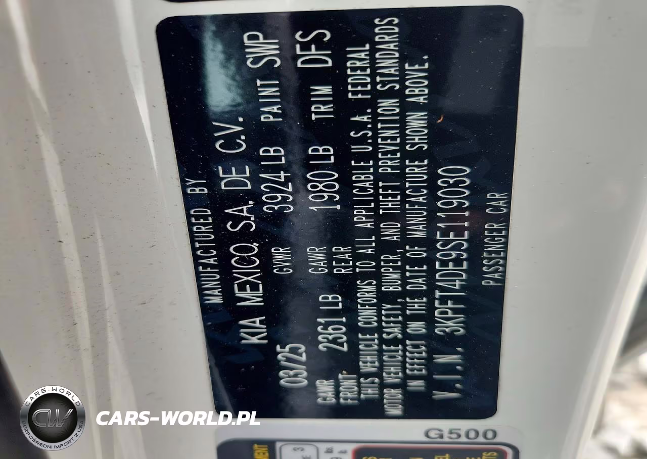 2025 Kia K4 Lxs VIN:3KPFT4DE9SE119030 - 12