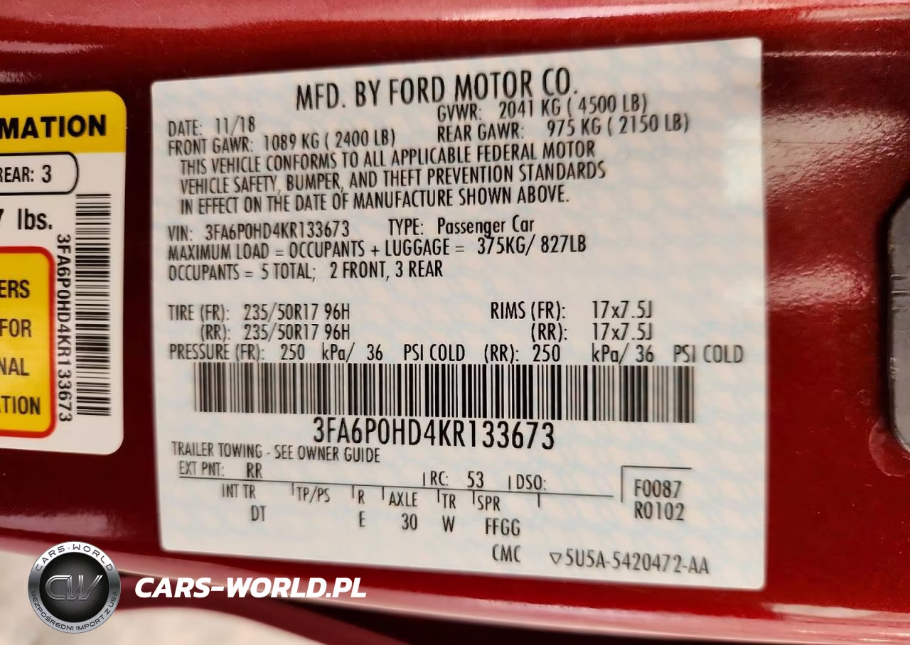 2019 Ford Fusion Se VIN:3FA6P0HD4KR133673 - 12
