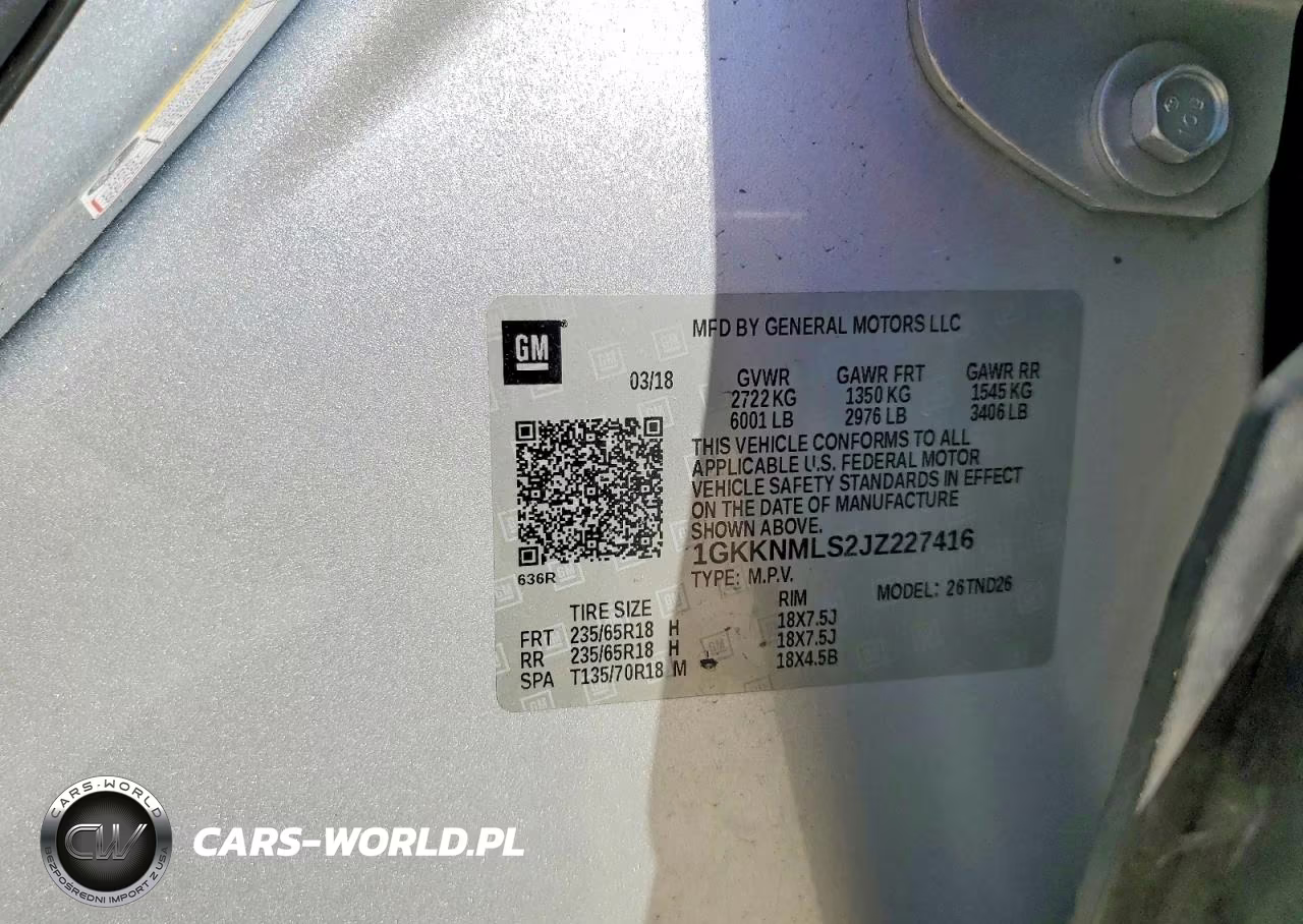 2018 GMC Acadia Slt-1 VIN:1GKKNMLS2JZ227416 - 13