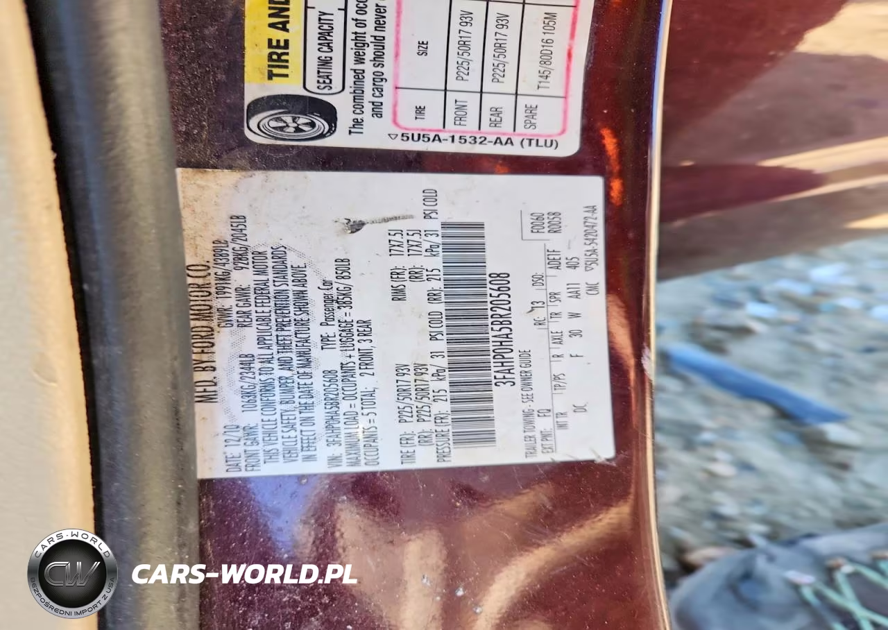 2011 Ford Fusion Se VIN:3FAHP0HA5BR205608 - 12
