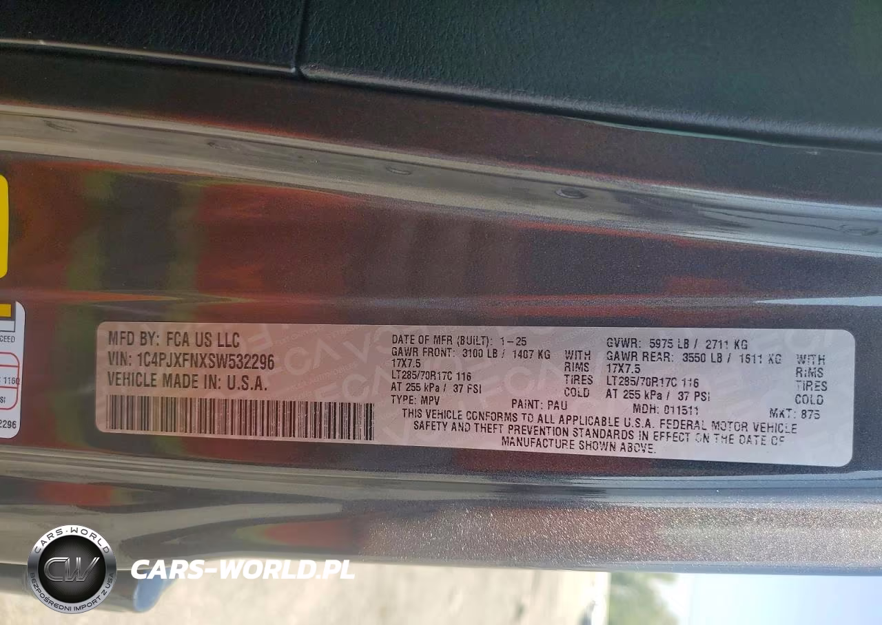 2025 Jeep Wrangler Rubicon VIN:1C4PJXFNXSW532296 - 12