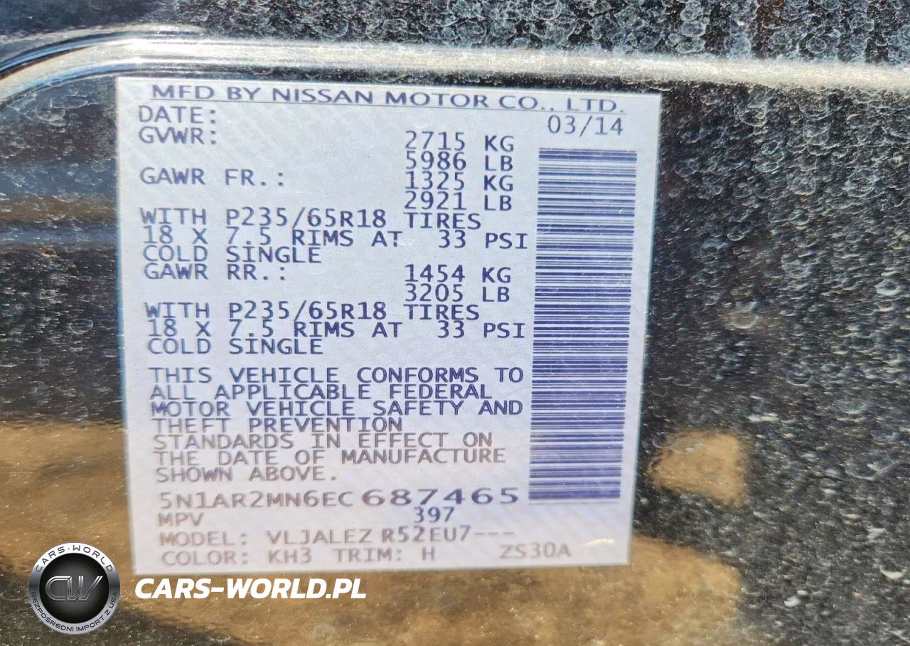 2014 Nissan Path Finde VIN:5N1AR2MN6EC687465 - 13