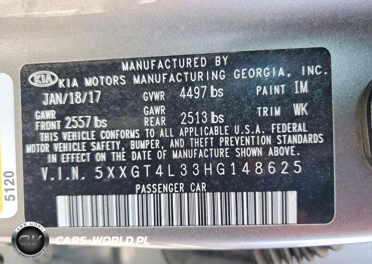 2017 Kia Optima Lx VIN:5XXGT4L33HG148625 - 13