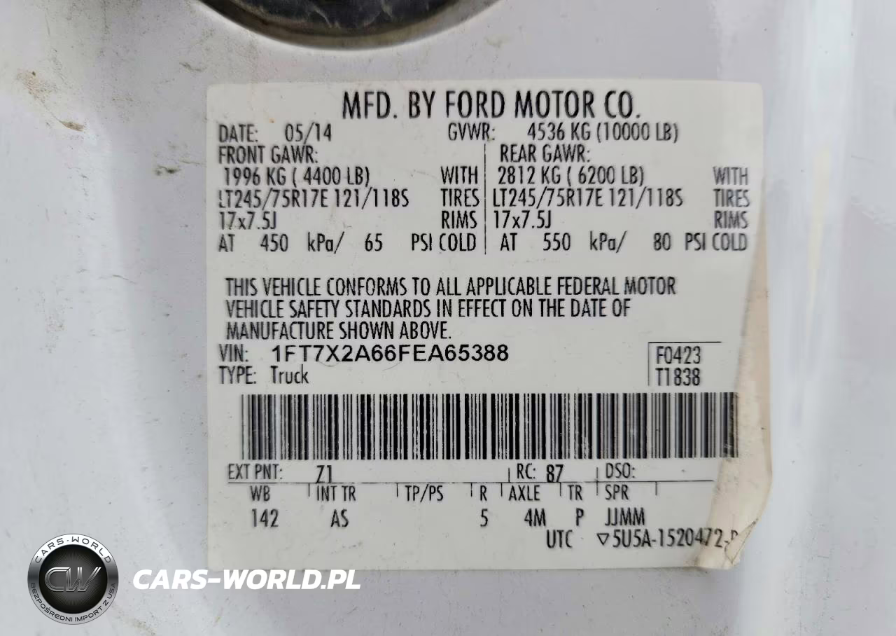 2015 Ford F250 Super Duty VIN:1FT7X2A66FEA65388 - 13