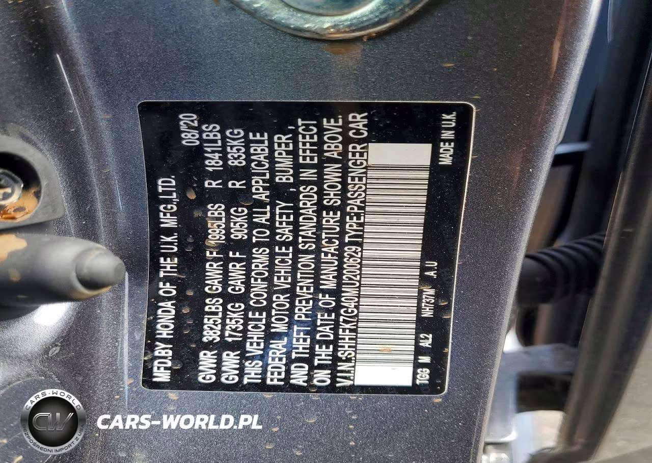 2021 Honda Civic Sport VIN:SHHFK7G40MU200629 - 12