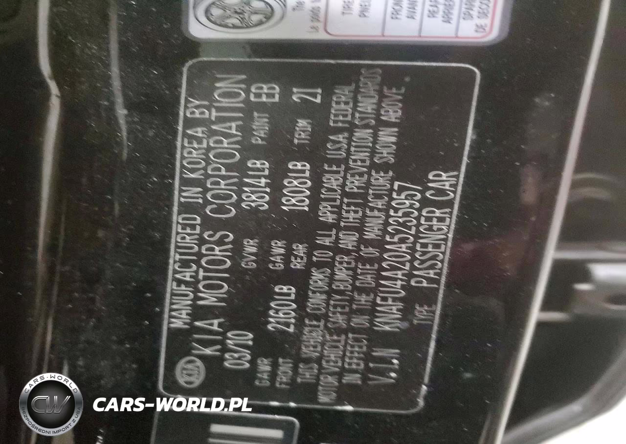 2010 Kia Forte Ex VIN:KNAFU4A20A5235957 - 13
