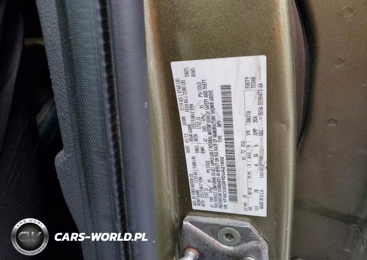 2013 Ford Escape Se VIN:1FMCU0G91DUA21892 - 13