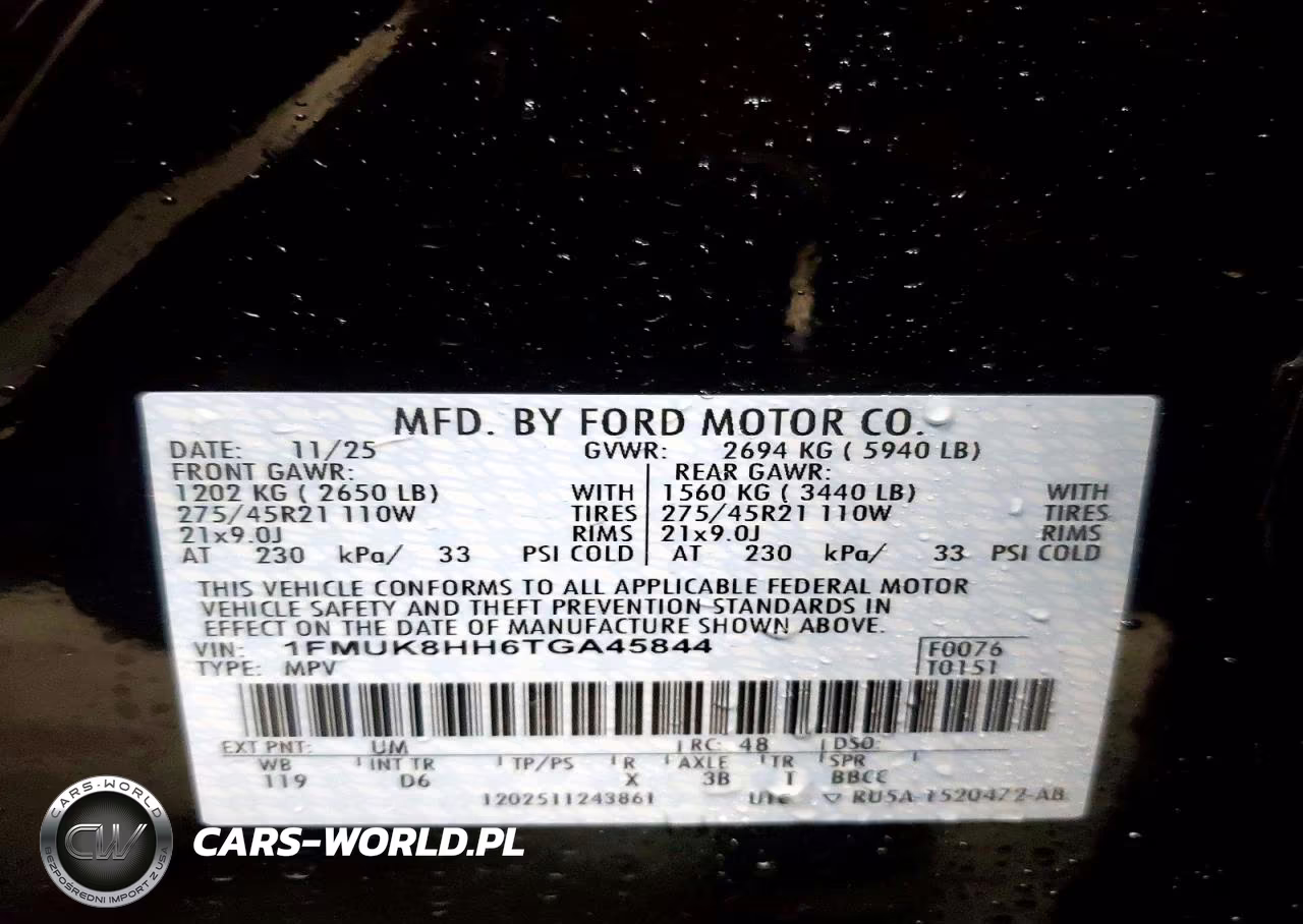 2026 Ford Explorer Platinum VIN:1FMUK8HH6TGA45844 - 14