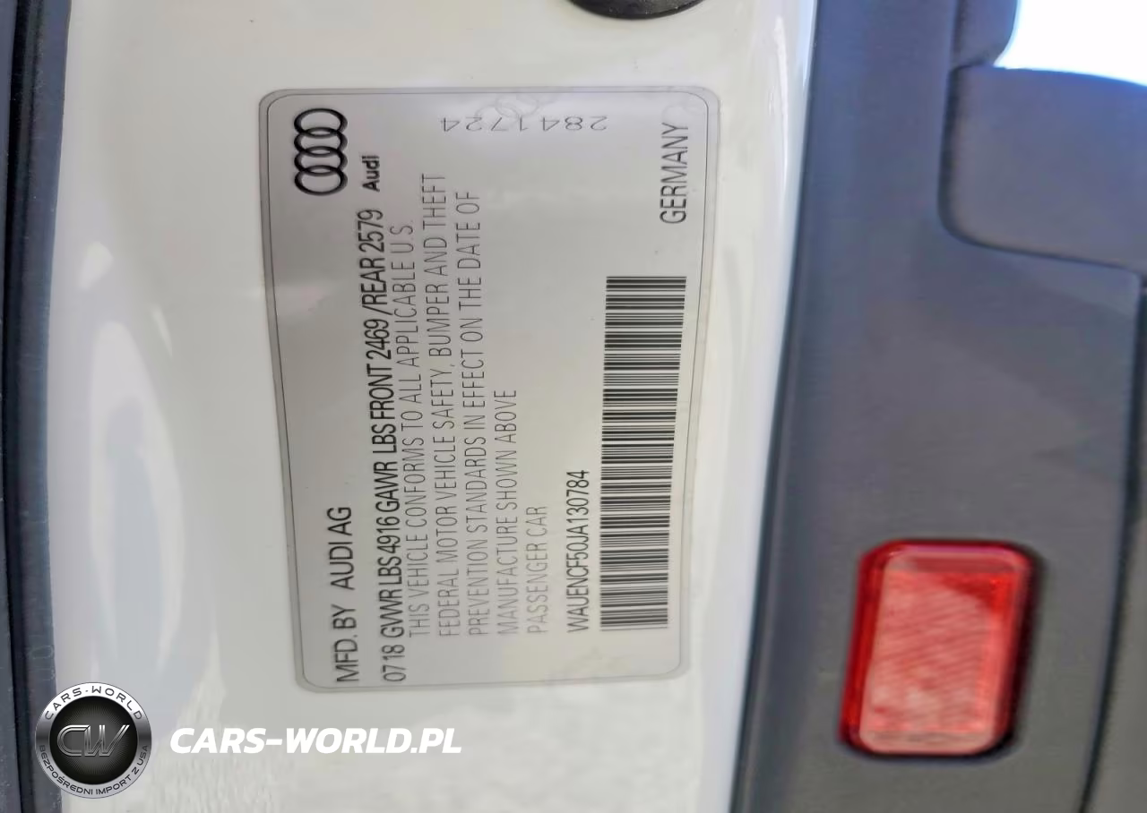 2018 Audi A5 Quattro VIN:WAUENCF50JA130784 - 12