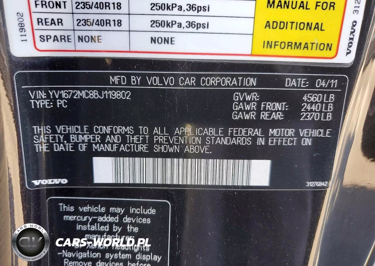 2011 Volvo C70 T5 VIN:YV1672MC8BJ119802 - 12