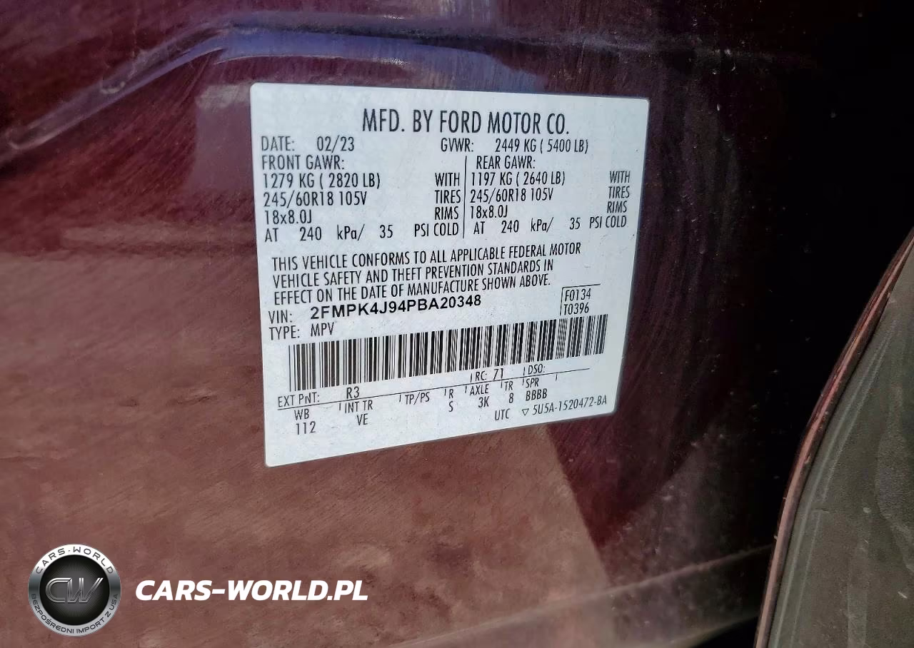 2023 Ford Edge Sel VIN:2FMPK4J94PBA20348 - 13