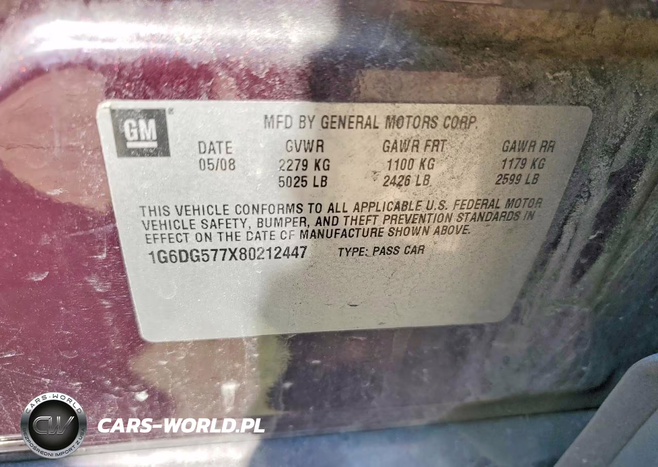2008 Cadillac Cts VIN:1G6DG577X80212447 - 12