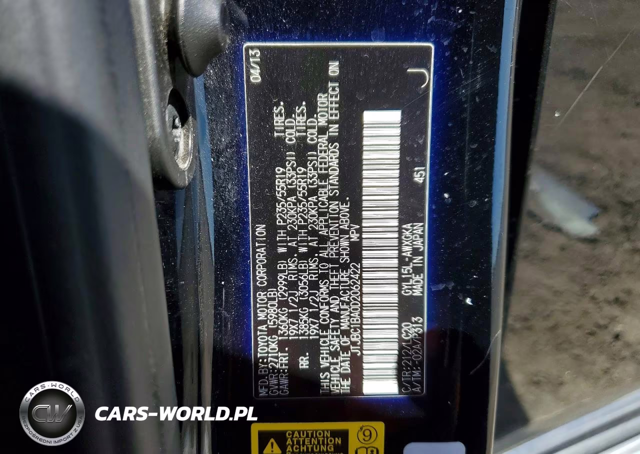 2013 Lexus Rx 450H Base VIN:JTJBC1BA0D2062422 - 12